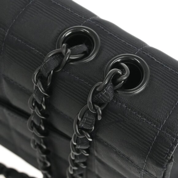 Chanel Black Jacquard Nylon Travel Line Medium Classic Single Flap XX03897 - Picture 4 of 10